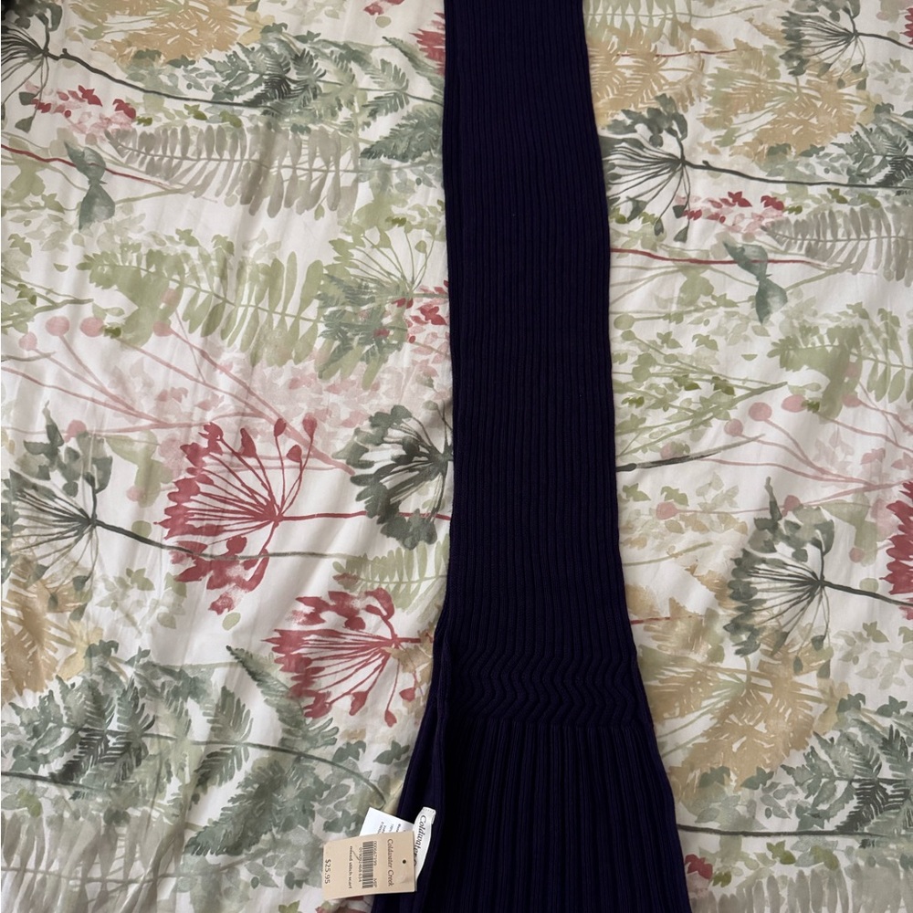 NWT Coldwater Creek Mixed Stitch Scarf in Deep Purple